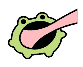 🐸 emoji ૮꒰ ｡っ -｡꒱ఎ   ⃝@mewsticks ⊹  ◜ ♡  𝅭 Telegram sticker 9 of 24