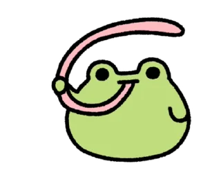 🐸 emoji ૮꒰ ｡っ -｡꒱ఎ   ⃝@mewsticks ⊹  ◜ ♡  𝅭 Telegram sticker 13 of 24