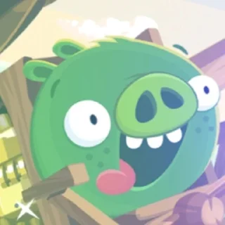Sticker from Angry birds with Humpty Dumpty