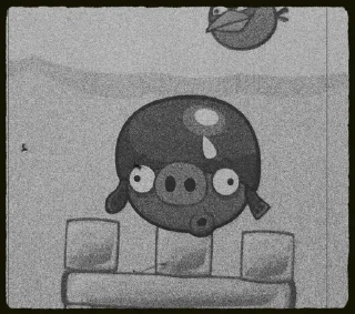 Sticker from Angry birds with Humpty Dumpty