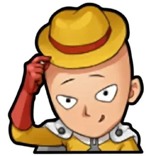 😏 emoji @Earth928B <- OnePunchMan Telegram sticker 4 of 30