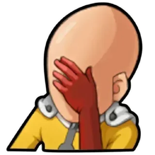 ☹️ emoji @Earth928B <- OnePunchMan Telegram sticker 5 of 30