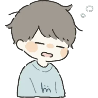 🥱 emoji ૮ ྀི⸝⸝◞ ˕ ◟⸝⸝ ྀིა Telegram sticker 10 of 25