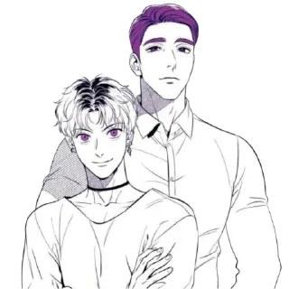 ❤️ emoji BJ MD and Chan Woo 💜 @Cucuroozzka Telegram sticker 14 of 118