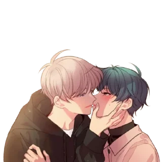 💋 emoji Jiho and Dojin 💜 @Cucuroozzka Telegram sticker 9 of 80