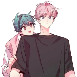 ❤️ emoji Jiho and Dojin 💜 @Cucuroozzka Telegram sticker 8 of 80