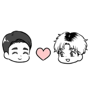 ❤️ emoji BJ MD and Chan Woo 💜 @Cucuroozzka Telegram sticker 15 of 118