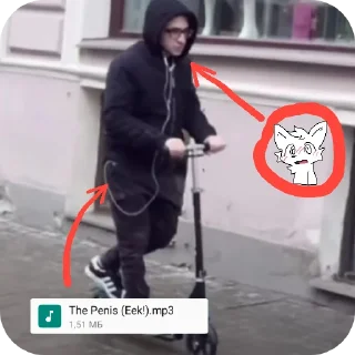 🛴 emoji Белый котек ура Telegram sticker 9 of 44
