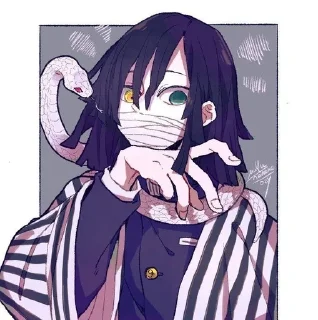 🐍 emoji ♡ > Obanai~Iguro <♡ Telegram sticker 24 of 68