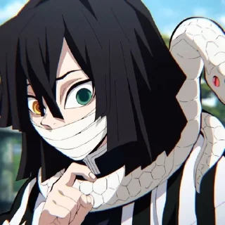 🐍 emoji ♡ > Obanai~Iguro <♡ Telegram sticker 3 of 68