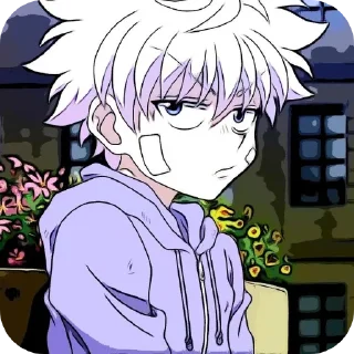 😒 emoji Киллуа Золдик, стикеры Нура Telegram sticker 7 of 36