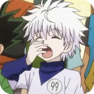 🥱 emoji Киллуа Золдик, стикеры Нура Telegram sticker 15 of 36