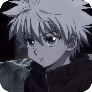 😶 emoji Киллуа Золдик, стикеры Нура Telegram sticker 3 of 36