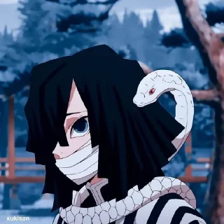 🐍 emoji ♡ > Obanai~Iguro <♡ Telegram sticker 9 of 68