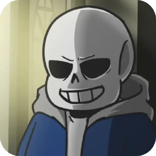 💀 emoji Glitchtale sans - @Lazy_Bonehead_Sans Telegram sticker 21 of 81