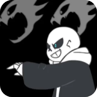 😠 emoji Glitchtale sans - @Lazy_Bonehead_Sans Telegram sticker 14 of 81