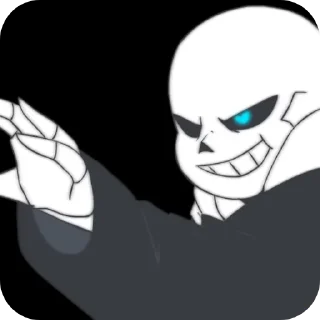 💀 emoji Glitchtale sans - @Lazy_Bonehead_Sans Telegram sticker 4 of 81