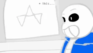 Sticker from Glitchtale part 1