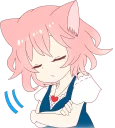 😒 emoji A Cute Little Cat Girl Telegram sticker 22 of 40