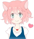 😊 emoji A Cute Little Cat Girl Telegram sticker 6 of 40