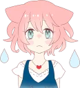 😥 emoji A Cute Little Cat Girl Telegram sticker 16 of 40