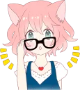 🤓 emoji A Cute Little Cat Girl Telegram sticker 14 of 40