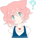 ❔ emoji A Cute Little Cat Girl Telegram sticker 10 of 40