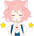 😌 emoji A Cute Little Cat Girl Telegram sticker 18 of 40