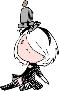 Sticker from NieR:Automata 2B :: @line_stickers