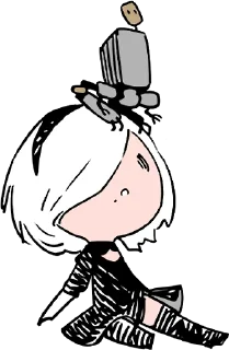 Sticker from NieR:Automata 2B ENG :: @line_stickers