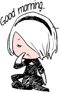 Sticker from NieR:Automata 2B ENG :: @line_stickers