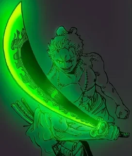 Sticker from RORONOA ZORO @GIFSHIGETSUSTICK