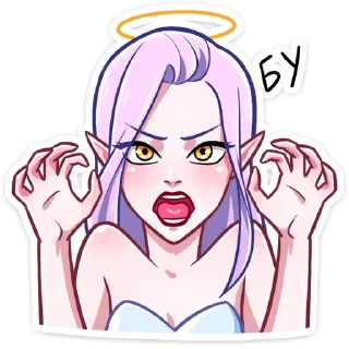 😈 emoji Ангелица Вайолет @nyasticks Telegram sticker 16 of 49