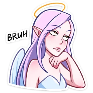 🙄 emoji Ангелица Вайолет @nyasticks Telegram sticker 14 of 49