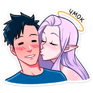 😘 emoji Ангелица Вайолет @nyasticks Telegram sticker 17 of 49