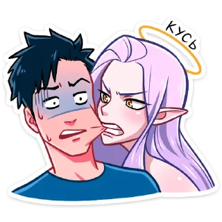 😘 emoji Ангелица Вайолет @nyasticks Telegram sticker 18 of 49