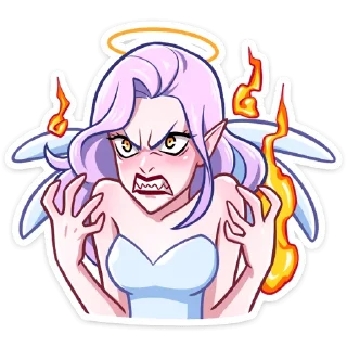 😈 emoji Ангелица Вайолет @nyasticks Telegram sticker 3 of 49
