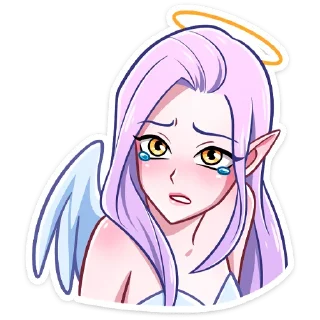 😭 emoji Ангелица Вайолет @nyasticks Telegram sticker 8 of 49