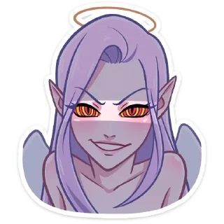 😈 emoji Ангелица Вайолет @nyasticks Telegram sticker 10 of 49