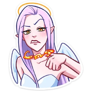 😈 emoji Ангелица Вайолет @nyasticks Telegram sticker 21 of 49