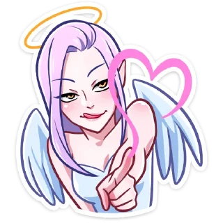 ❤ emoji Ангелица Вайолет @nyasticks Telegram sticker 5 of 49