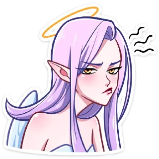 😨 emoji Ангелица Вайолет @nyasticks Telegram sticker 23 of 49