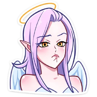 ☹️ emoji Ангелица Вайолет @nyasticks Telegram sticker 6 of 49