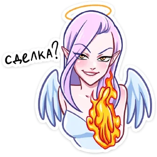 🤔 emoji Ангелица Вайолет @nyasticks Telegram sticker 11 of 49