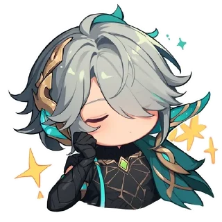 Sticker from Genshin Mix by @lunaaiarts