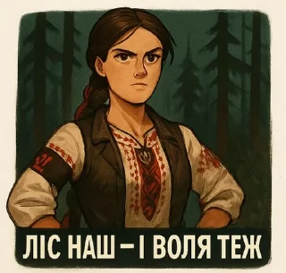 🌲 emoji ⚔️Українська Повстанська Армія Telegram sticker 8 of 19