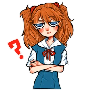❓ emoji Evangelion [by roritozokaru] Telegram sticker 6 of 20