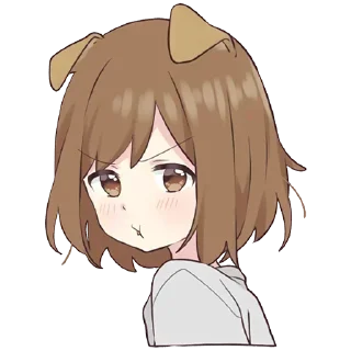 😤 emoji Cute Girl [@b1ackchannel] Telegram sticker 9 of 120