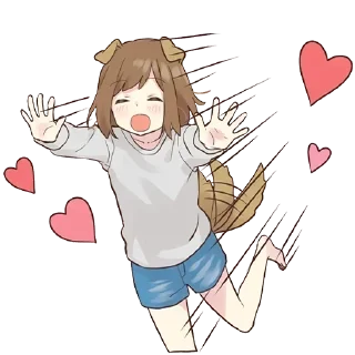 🤗 emoji Cute Girl [@b1ackchannel] Telegram sticker 22 of 120