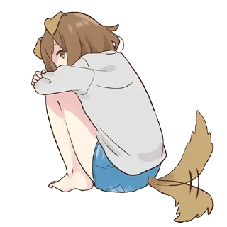 😞 emoji Cute Girl [@b1ackchannel] Telegram sticker 15 of 120
